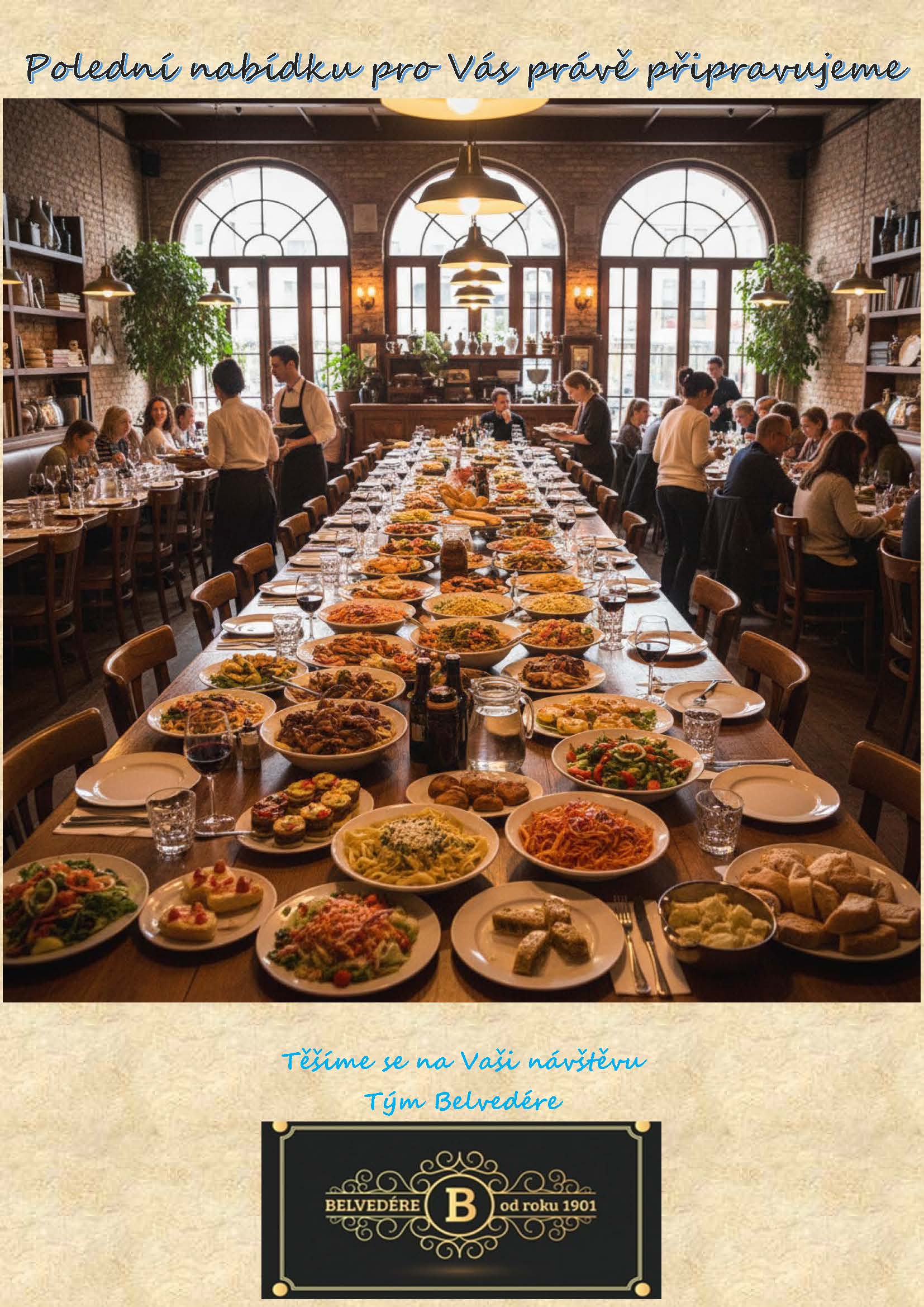 Polední nabídku právě připravujeme